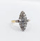 Bague 54.5 Bague marquise ancienne en or 18k et platine, diamants 58 Facettes A06739
