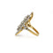 Bague 58 Bague marquise en or jaune, platine et diamants 58 Facettes 260015SP