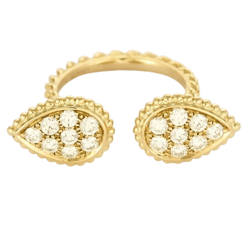 Bague 49 Boucheron - Serpent Bohème Motif S - Bague en or jaune et diamants 58 Facettes 58FC43