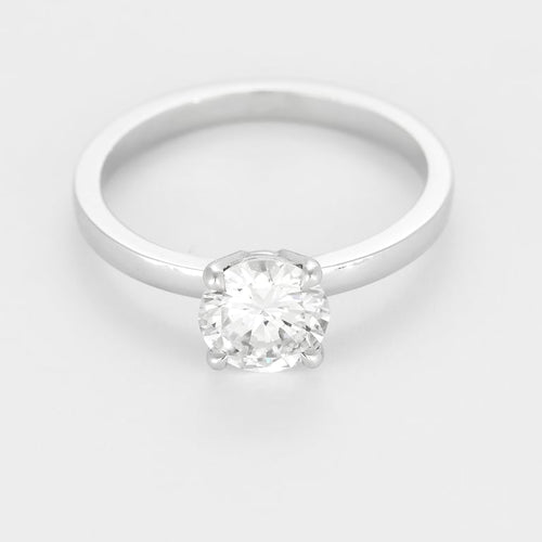 Bague 52.5 Élégant solitaire en or blanc et diamants 58 Facettes B230353