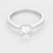 Bague 52.5 Élégant solitaire en or blanc et diamants 58 Facettes B230353