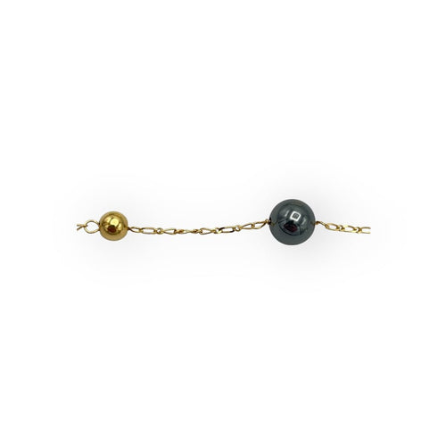 Bracelet Bracelet en or jaune 750 et hématites 58 Facettes 149067297