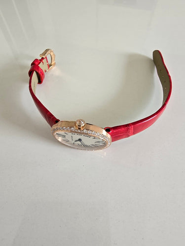 Montre Cartier Baignoire - Montre boîtier XL en or rose sertie de diamants 58 Facettes 1