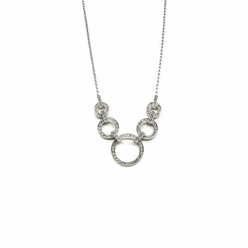 Collier Collier en or blanc pavé de diamants 58 Facettes Z15B51803