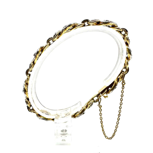 Bracelet Bracelet - Bracelet en platine, or jaune et diamants 58 Facettes Z15B51764