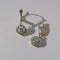 Boucles d'oreilles Boucles d’oreilles dormeuses pendantes Art déco en or jaune, platine et diamants 58 Facettes Boucles d'oreilles