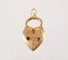 Pendentif Breloque cœur en or jaune 750 sertie de pierres fines 58 Facettes