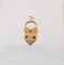 Pendentif Breloque cœur en or jaune 750 sertie de pierres fines 58 Facettes