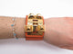 Bracelet vintage bracelet HERMES collier de chien medor cdc en cuir swift orange 58 Facettes 273457