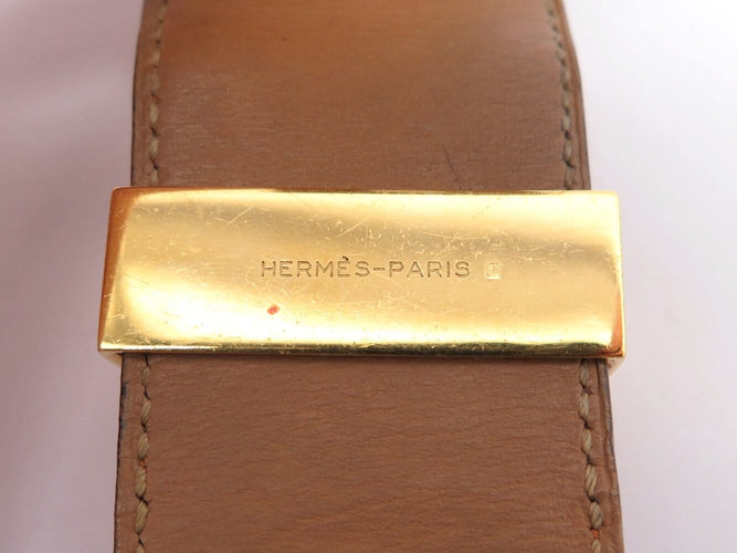 Bracelet vintage bracelet HERMES collier de chien medor cdc en cuir swift orange 58 Facettes 273457