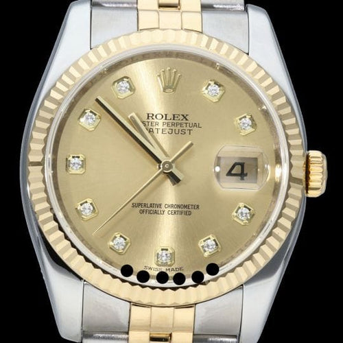 Montre Rolex Montre Date Just 36 58 Facettes MT45931
