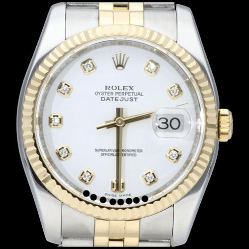 Montre Rolex Montre Date Just 36 58 Facettes MT45935