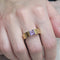 Bague 54 Bague en or jaune 18k avec améthyste 0,91 ct 58 Facettes S124