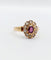 Bague 50 Bague marguerite ancienne en or rose 18k, pierre violette et perles 58 Facettes A06752