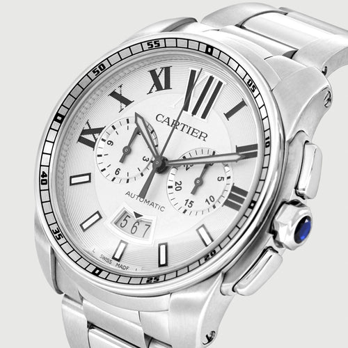 Montre Montre Cartier Calibre Chronographe Acier 58 Facettes OC-68802013