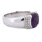 Bague 62 Bague vintage en or blanc 18 ct avec améthyste et diamants 58 Facettes AN132 '(05419)