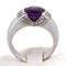 Bague 62 Bague vintage en or blanc 18 ct avec améthyste et diamants 58 Facettes AN132 '(05419)