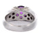 Bague 62 Bague vintage en or blanc 18 ct avec améthyste et diamants 58 Facettes AN132 '(05419)