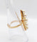 Bague 52 Bague marquise XXL vintage en or rose 18k et perles de culture 58 Facettes A06757