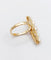 Bague 52 Bague marquise XXL vintage en or rose 18k et perles de culture 58 Facettes A06757