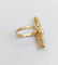Bague 52 Bague marquise XXL vintage en or rose 18k et perles de culture 58 Facettes A06757
