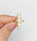 Bague 52 Bague marquise XXL vintage en or rose 18k et perles de culture 58 Facettes A06757