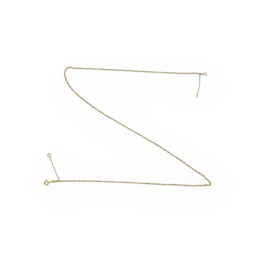 Collier Chaîne - Maille forçat en or jaune 750 avec chaînette de sécurité 58 Facettes 149066457