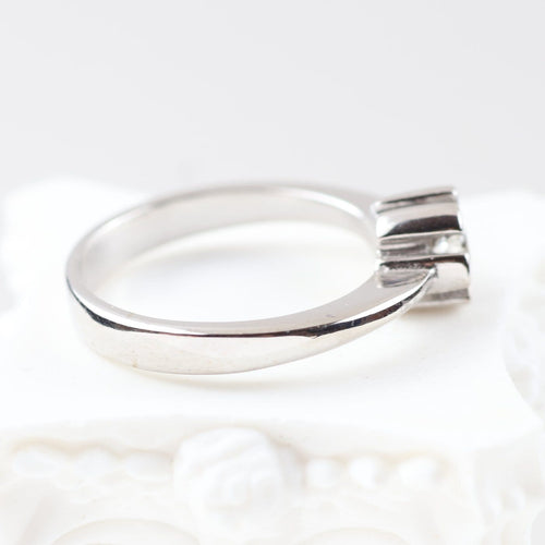 Bague 53 Bague solitaire diamant 0,16 ct en or blanc 18K 58 Facettes 159/24E