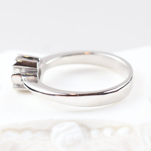 Bague 53 Bague solitaire diamant 0,16 ct en or blanc 18K 58 Facettes 159/24E