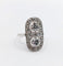 Bague 54 Bague marquise Art déco en platine et diamants (1,90 ct) 58 Facettes A06767