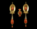 Bague 58 Parure ancienne - Boucles d’oreilles et bague en or jaune 14 carats et corail 58 Facettes 7694