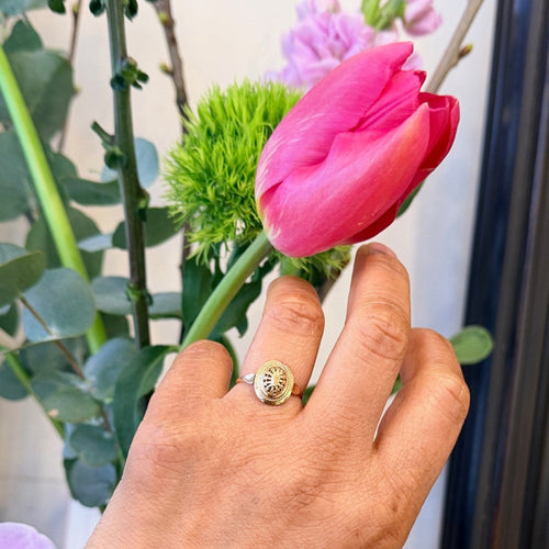 Bague 56 Bague filigrane vintage en or 14k 58 Facettes 334CA67A399D444EA2E0F793B4F44E74