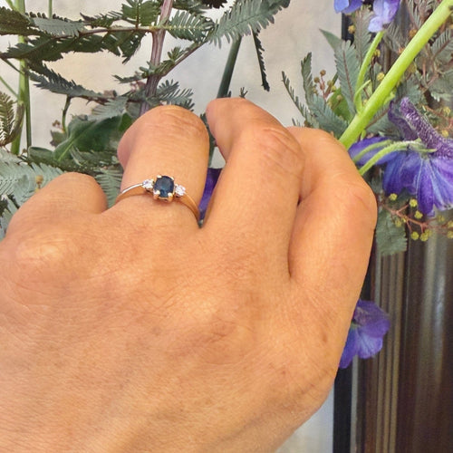 Bague 52 Bague trilogie - Diamant et saphir en or jaune 14k 58 Facettes 7801959A2149440FBBAD3CF245540DEC