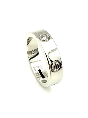 Bague 60 Cartier Love Classique - Bague en or blanc et diamants 58 Facettes CARTIER Bague