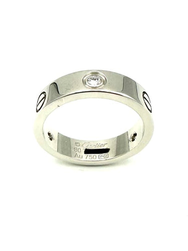 Bague 60 Cartier Love Classique - Bague en or blanc et diamants 58 Facettes CARTIER Bague
