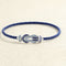 Bracelet Bracelet sur câble FRED Chance Infini MM Or blanc, saphirs, topazes bleues 58 Facettes OC-66000249