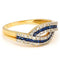 Bague 59.5 Bague croisée en or jaune 18k avec saphirs et diamants 58 Facettes FB610210BE274ACFA68CF8312CF6E9D0