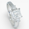 Bague 50 Bague entourage en or blanc 14 ct avec diamants 1,21 ct et certificat HRD 58 Facettes J250000016695