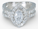 Bague 53 HRD - Bague entourage en or blanc 14 ct et diamants 2,03 ct 58 Facettes J260000016651