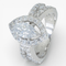 Bague 53 HRD - Bague entourage en or blanc 14 ct et diamants 2,03 ct 58 Facettes J260000016651