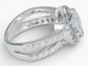 Bague 53 HRD - Bague entourage en or blanc 14 ct et diamants 2,03 ct 58 Facettes J260000016651