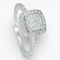 Bague 50 Bague entourage en or blanc 14 ct avec diamants 1,33 ct 58 Facettes IGI 3904104461, GIA 2151800313