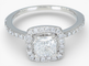 Bague 50 Bague entourage en or blanc 14 ct avec diamants 1,33 ct 58 Facettes IGI 3904104461, GIA 2151800313