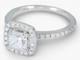 Bague 50 Bague entourage en or blanc 14 ct avec diamants 1,33 ct 58 Facettes IGI 3904104461, GIA 2151800313