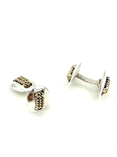 Boutons de manchette Hermès Suroît - Boutons de manchette en or 18K et argent 925 58 Facettes HERMES BM