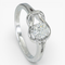 Bague 57 Bague nœud en or blanc 14 ct avec diamants 0,61 ct 58 Facettes 18J3352125