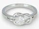 Bague 57 Bague nœud en or blanc 14 ct avec diamants 0,61 ct 58 Facettes 18J3352125