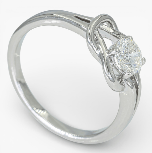 Bague 57 Bague nœud en or blanc 14 ct avec diamants 0,61 ct 58 Facettes 18J3352125