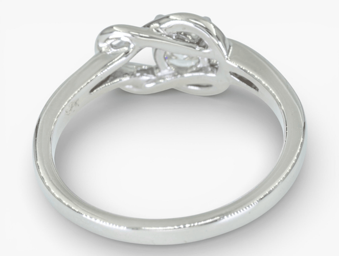 Bague 57 Bague nœud en or blanc 14 ct avec diamants 0,61 ct 58 Facettes 18J3352125