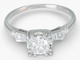 Bague 53 Bague entourage vintage en or blanc 14 ct et diamants 0,58 ct HRD 58 Facettes J250000016695
